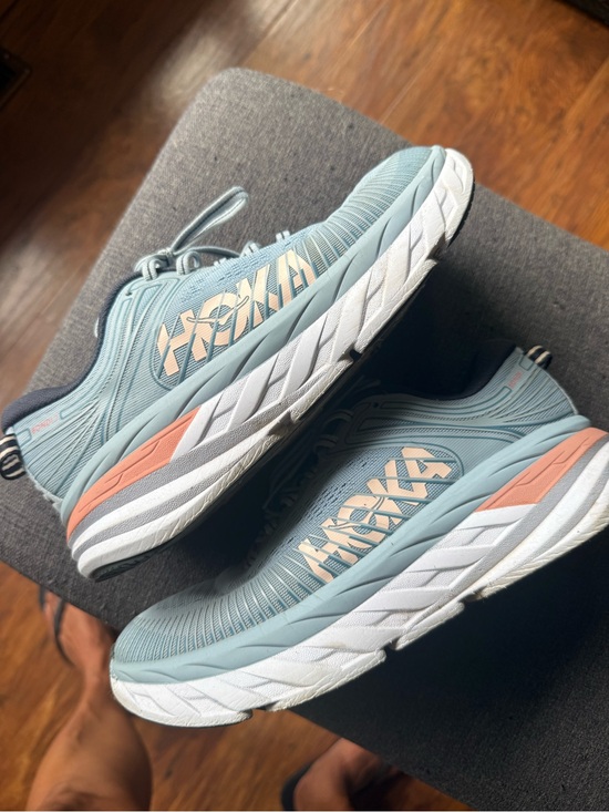 Hoka Shoes - Hoka Women's Light Blue and Coral Athletic Running Shoes